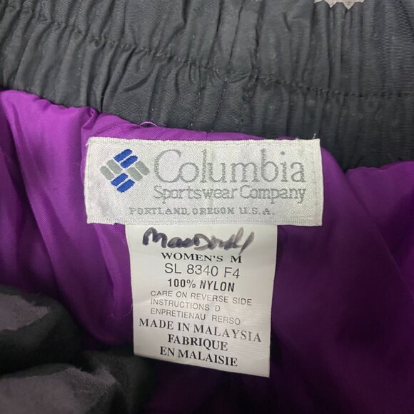 Vintage Columbia Snow Pants Women's Medium Purple Ski Snowboard Insulated - Picture 11 of 16